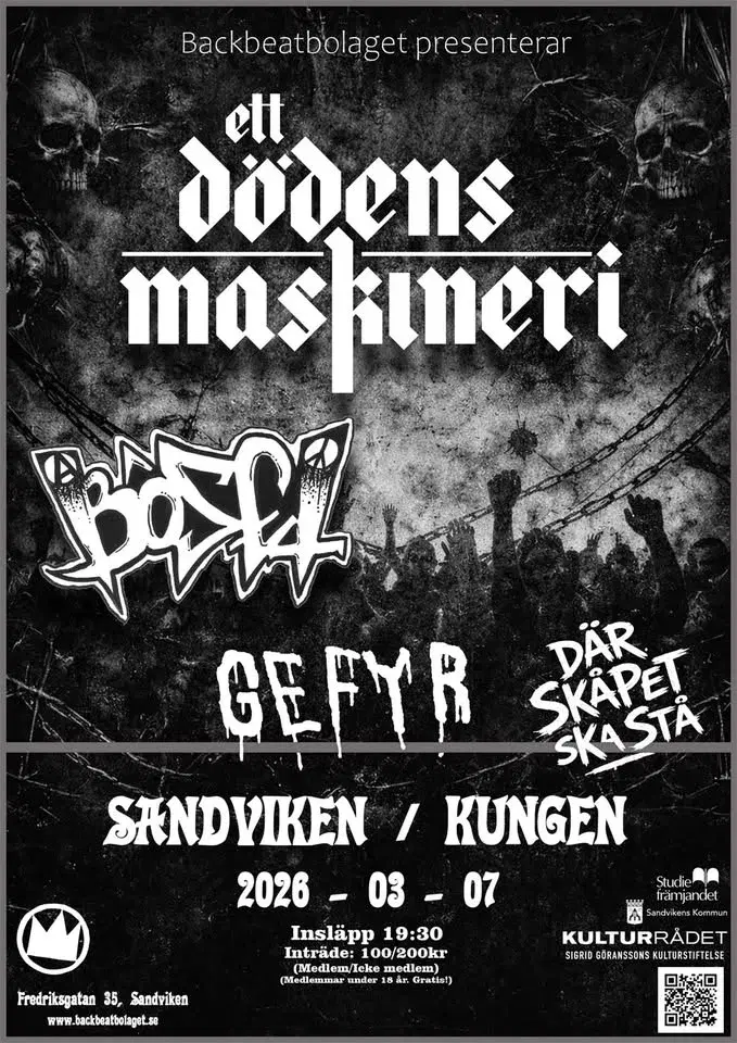 Ett dödens maskineri / Böset / Gefyr / Där skåpet ska stå