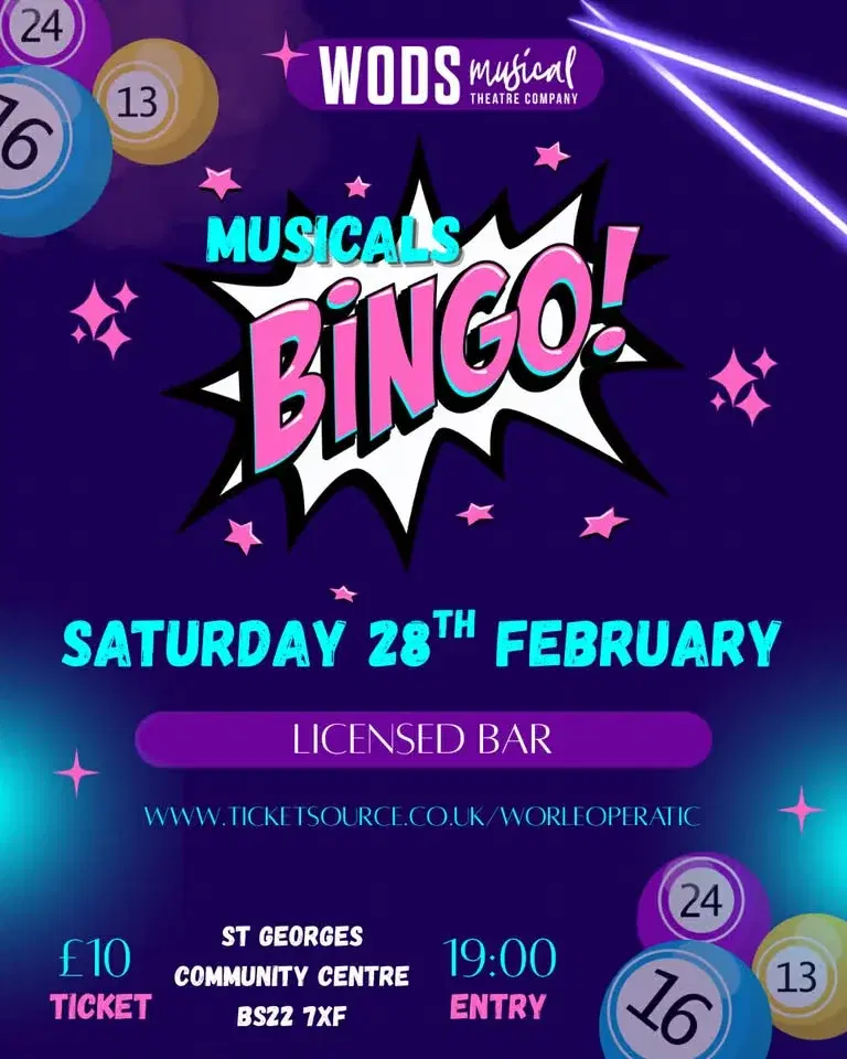 WODS Fundraising Musicals Bingo!
