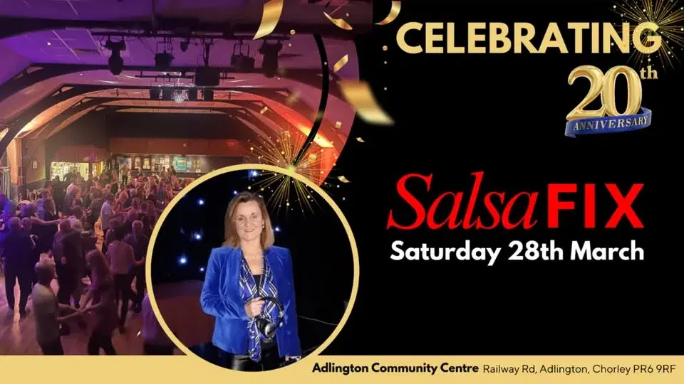 SALSA FIX in Adlington Saturday 28th March with DJ Gillian Salsa fix