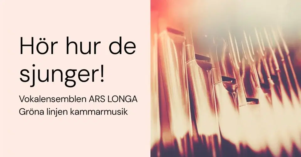 Hör hur de sjunger! Vokalensemblen ARS LONGA & stråkorkester från Gröna linjen kammarmusik
