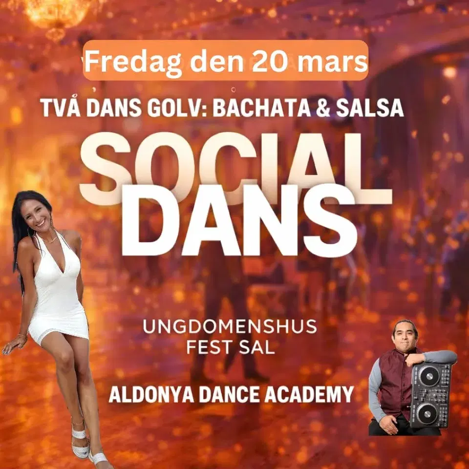 ★Bachata & Salsa social party | Ladies style workshop | Varje Fredag | Ungdomenshus, fest sal★