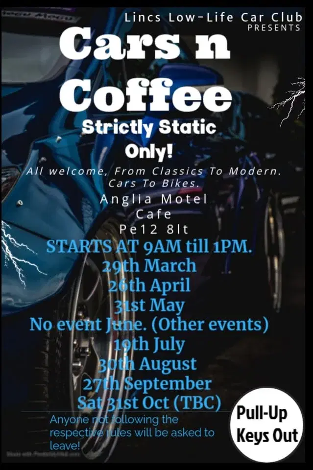 Cars n coffee anglia motel