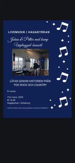 Livemusik i Hagakyrkan - Johan & Petter med komp - Unplugged-Konsert