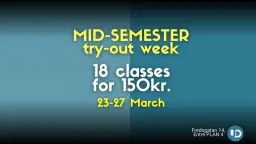 Mid-Semester tryout week