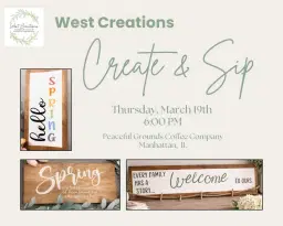 Spring Create & Sip at Peaceful Grounds
