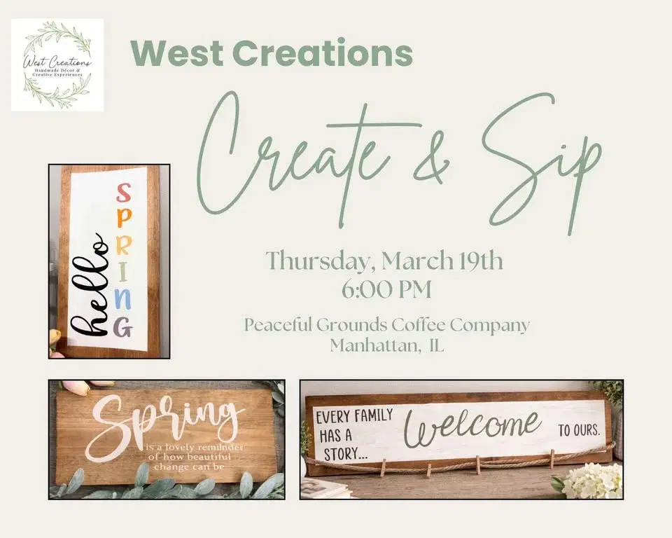 Spring Create & Sip at Peaceful Grounds