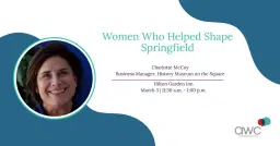 Monthly Speaker Series - Charlotte McCoy