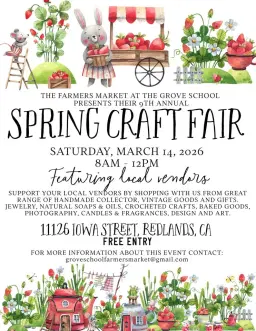 9th Annual Spring Craft Fair at the Farmers Market at the Grove School