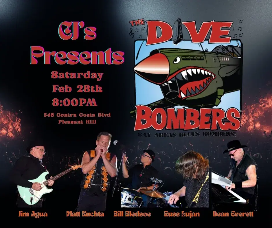 The Dive Bombers Return to CJ's for a Satruday night of FUN!