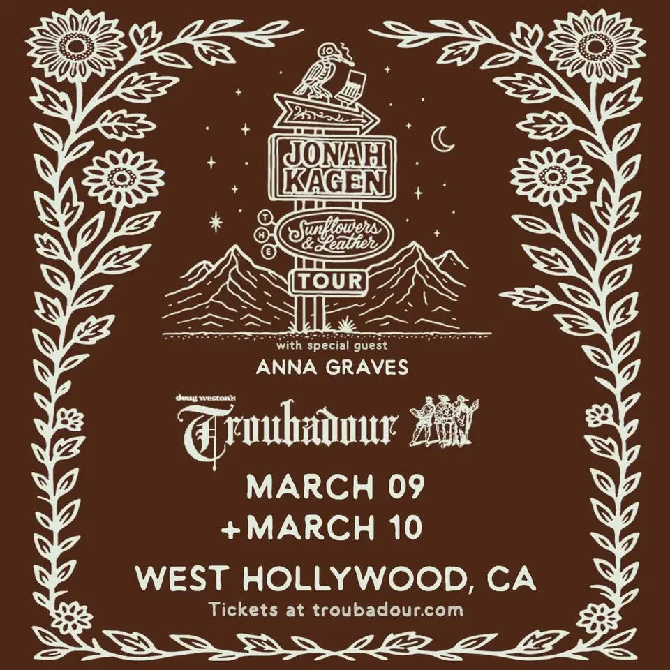 Jonah Kagen w/ Anna Graves at Troubadour