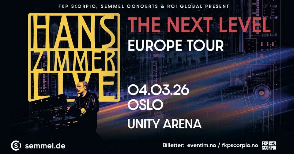 FÅ BILLETTER! Hans Zimmer Live - The Next Level | Unity Arena | Pres. av FKP Scorpio