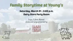 Family Storytime at Young's Jersey Dairy