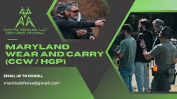 Maryland Wear and Carry April 18th & 19th (Sat & Sun)