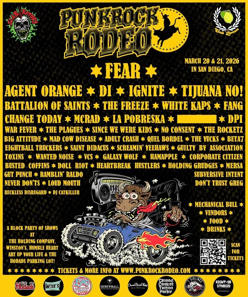 PUNK ROCK RODEO - San Diego, Ca w/ FEAR, Agent Orange, DI & more!