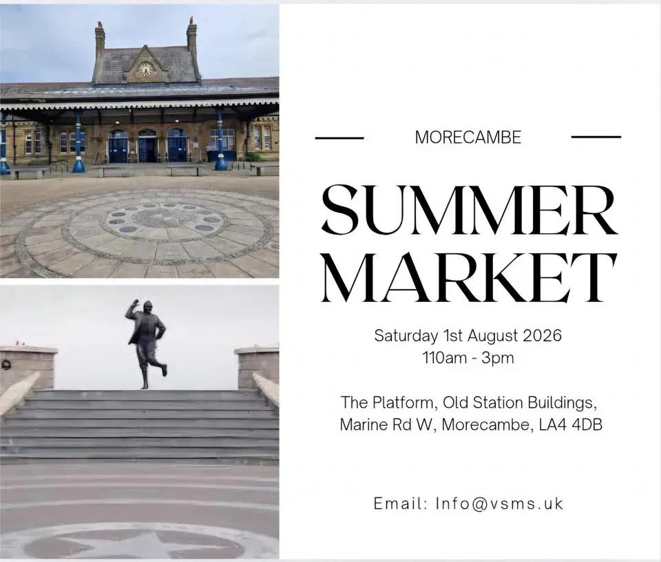 đ Morecambe Summer Market đ Saturday 1st August 2026, 10am - 3pm at The Platform