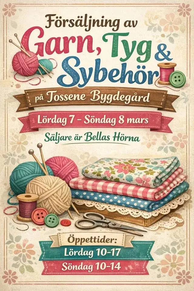 Pop-up butik Tossene Bygdegård