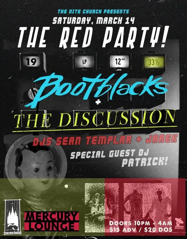 The Red Party: THE BOOTBLACKS + THE DISCUSSION LIVE!