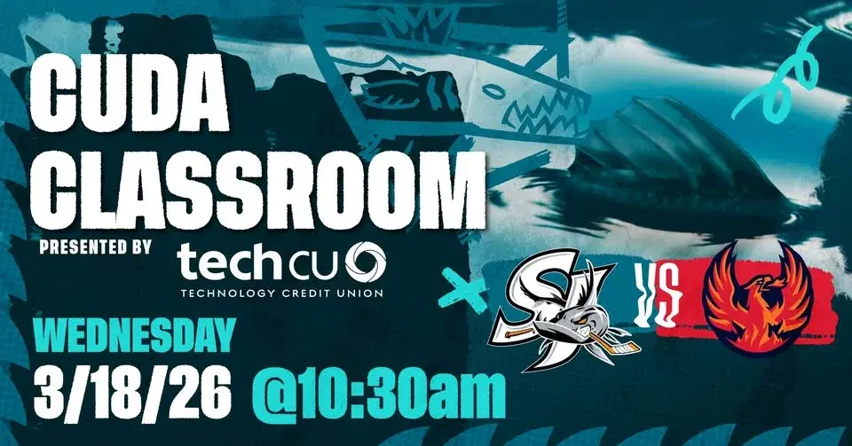 Cuda Classroom presented by Tech CU - San Jose Barracuda vs. Coachella Valley Firebirds