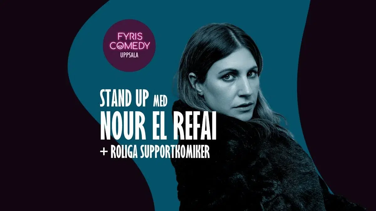 Fyris Comedy – Stand up med Nour El Refai + support på Kaliber Room