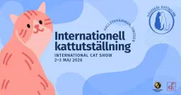 Västerås Kattklubbs internationella utställning 2-3 maj 2026