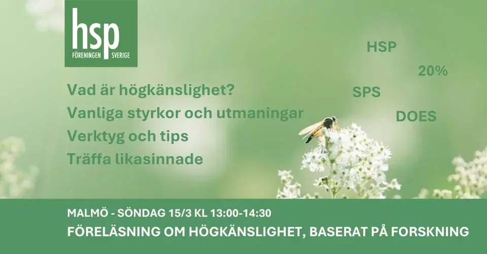 Föreläsning om högkänslighet - MALMÖ