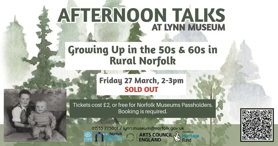Afternoon Talk - Growing Up in the 50s & 60s in Rural Norfolk *SOLD OUT*