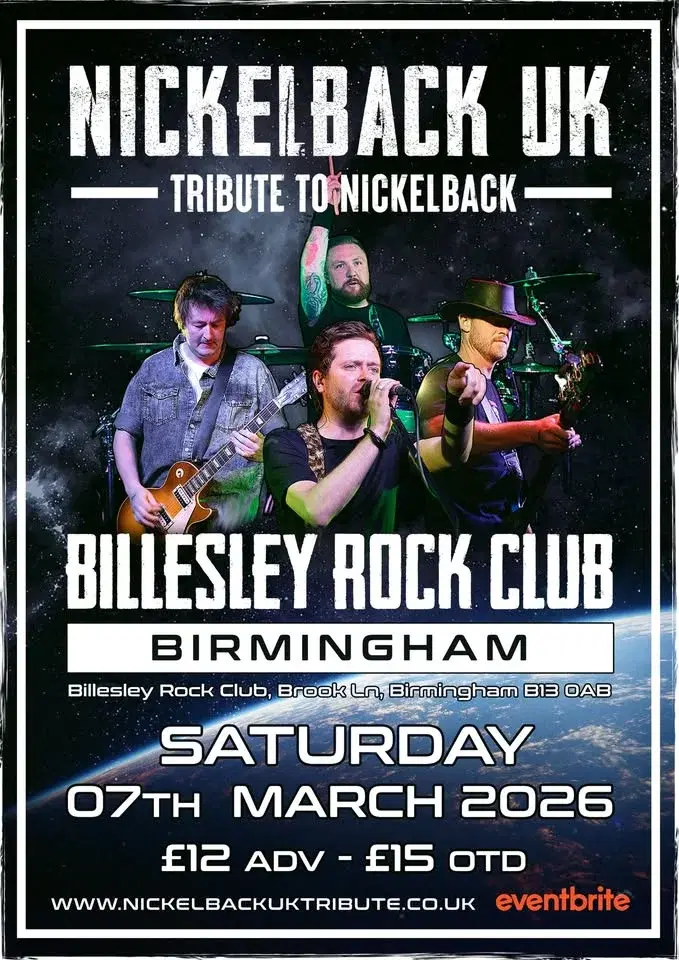 Nickelback UK - Tribute to Nickelback - £12ADV/£15OTD