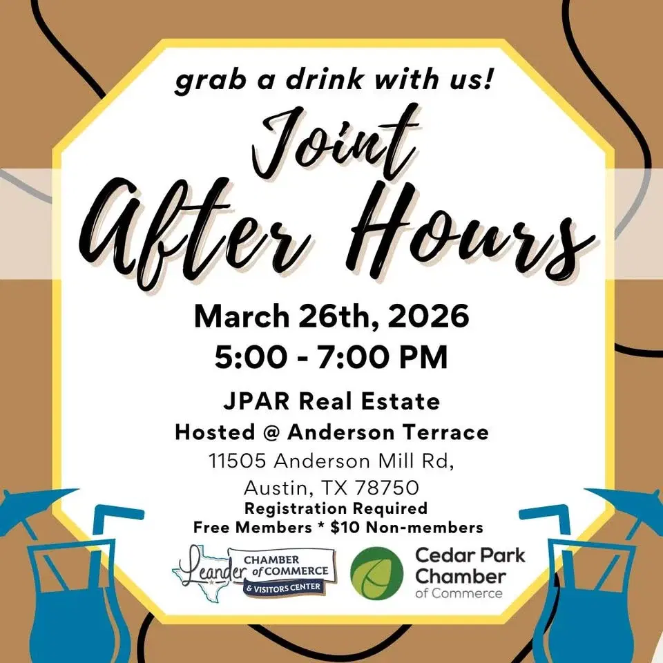 Joint After Hours with Cedar Park Chamber for JPAR Real Estate hosted by Anderson Terrace