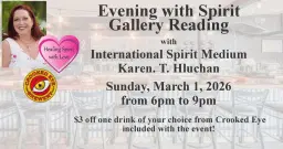 Evening with Spirit with Spirit Medium Karen T. Hluchan at Crooked Eye Brewery!