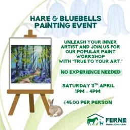 Hare & bluebells painting event