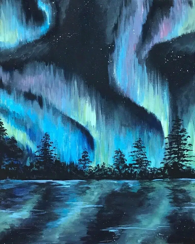 SIP AND CREATE: Northern Lights Painting Eventđšđ·