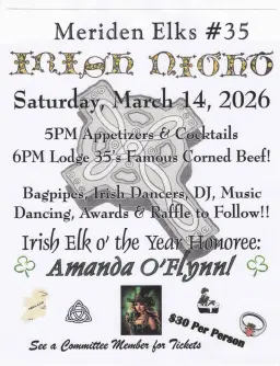 Irish Night honoring Amanda Flynn