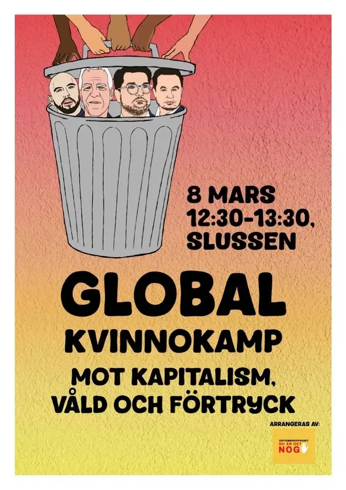 8 mars: Global kvinnokamp mot kapitalism, förtryck och våld