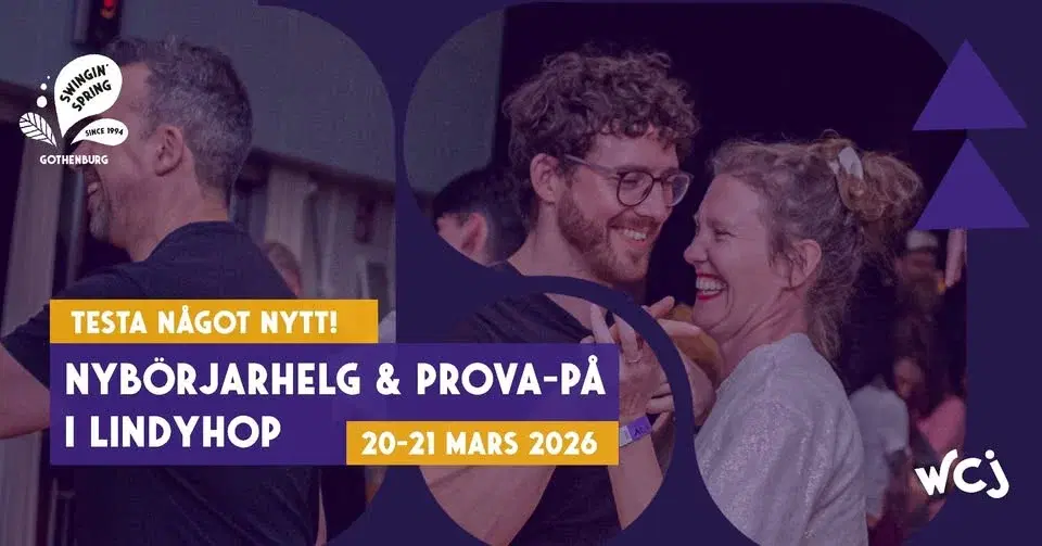 Crash Course & Nybörjarhelg i Lindy Hop
Swingin’ Spring 2026