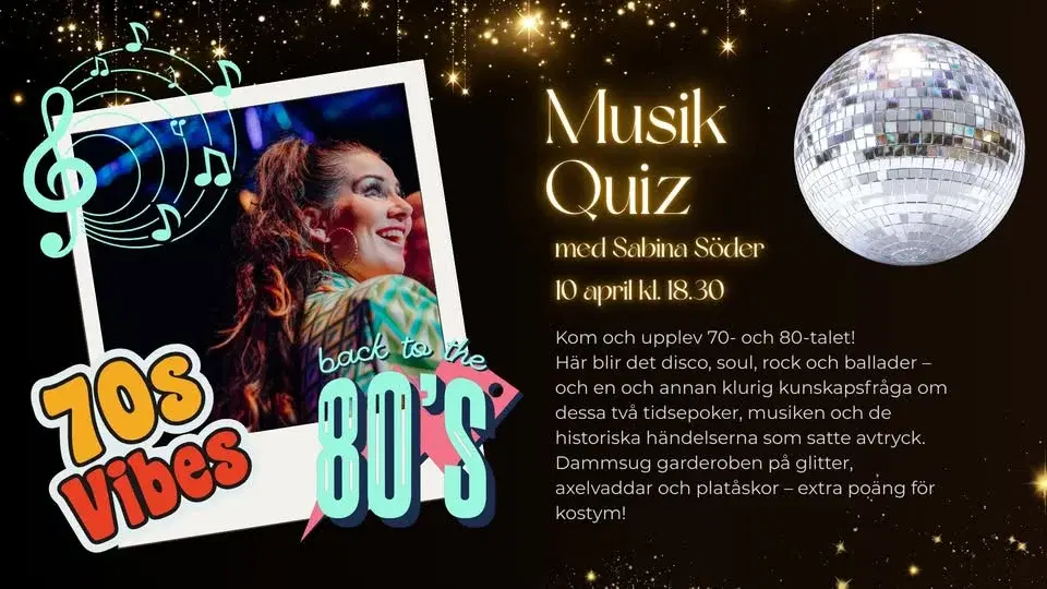 Musikquiz - đ€70- och 80-talstema!