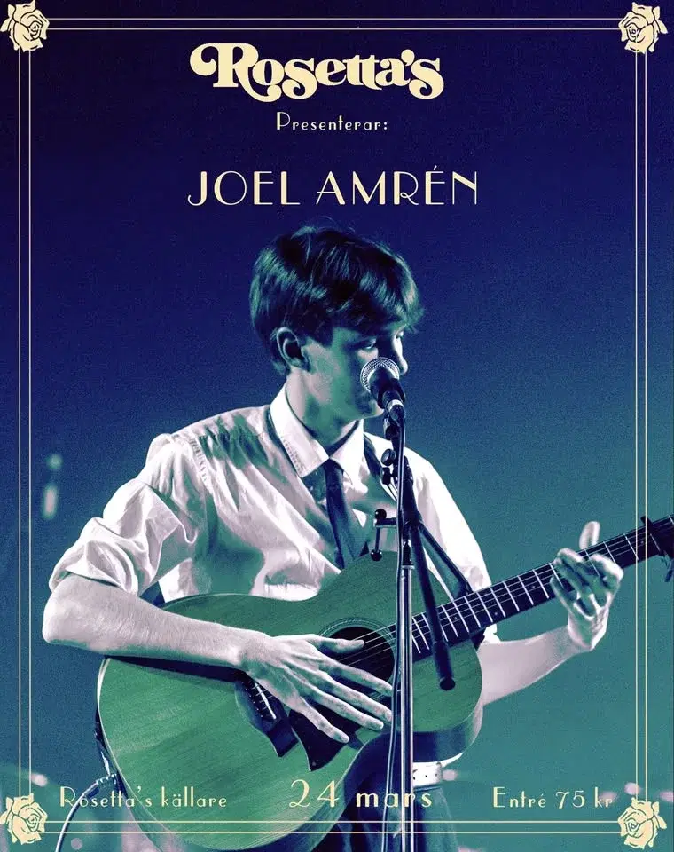 Joel Amrén til Rosetta´s källare 24 mars