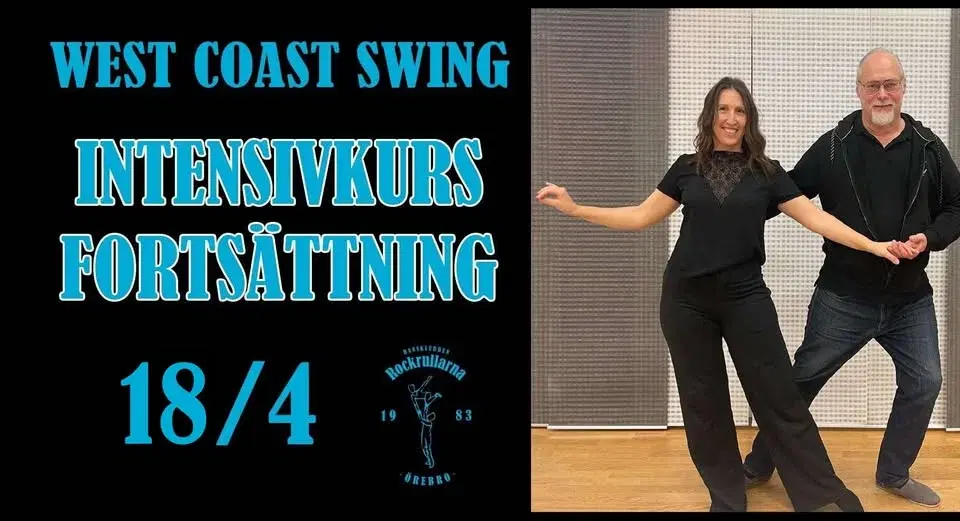 West Coast Swing Intensivkurs (fortsättning) lö 18/4 med Camila och Simon