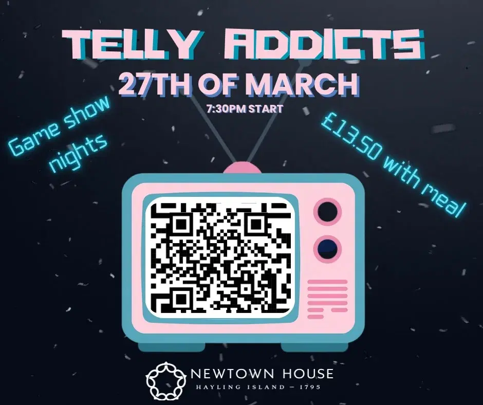 Game Show Night - TELLY ADDICTS includes your Friday Night Dinner! 27th March 7.30pm.