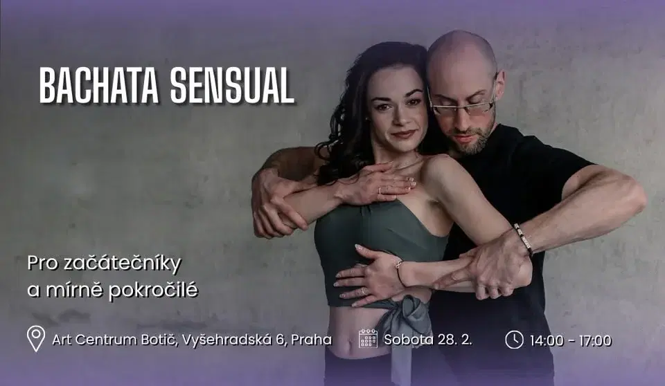 ❤️ Bachata Sensual - Sobota 28.2. | 14:00-17:00 Pro začátečníky a mírně pokročilé