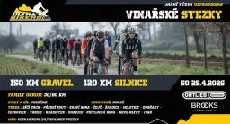 VINAŘSKÉ STEZKY - 150/120km Výzva pro gravely/silniční kola