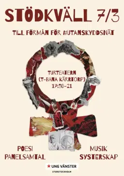 Stödkväll för #utanskyddsnät 7/3