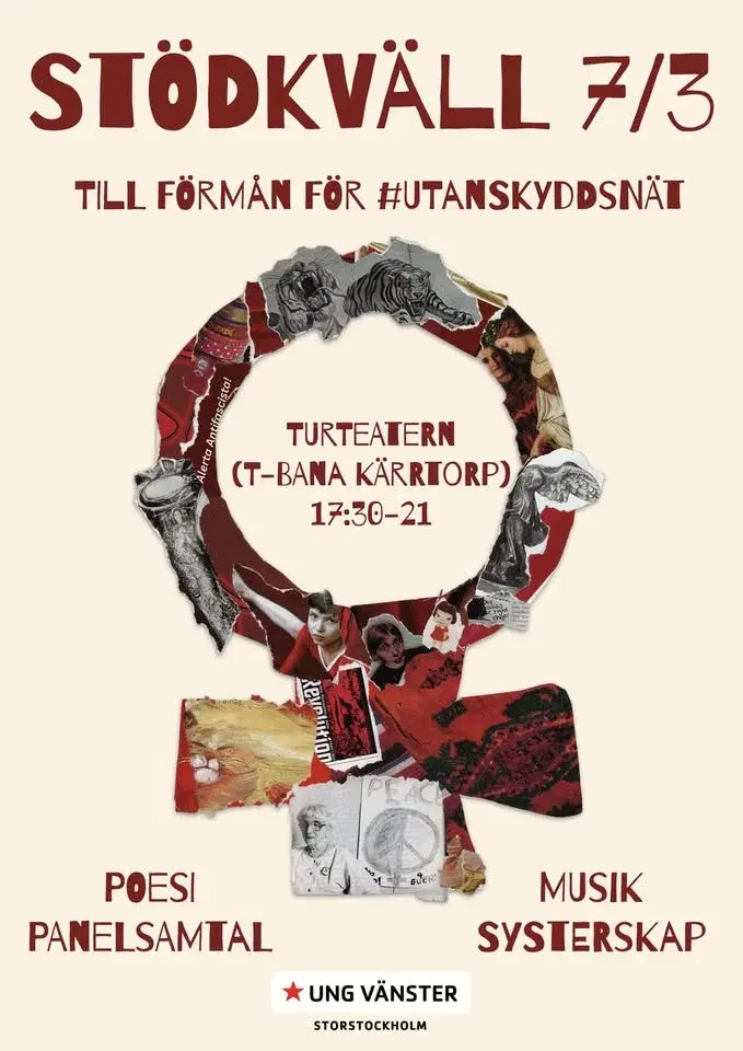 Stödkväll för #utanskyddsnät 7/3