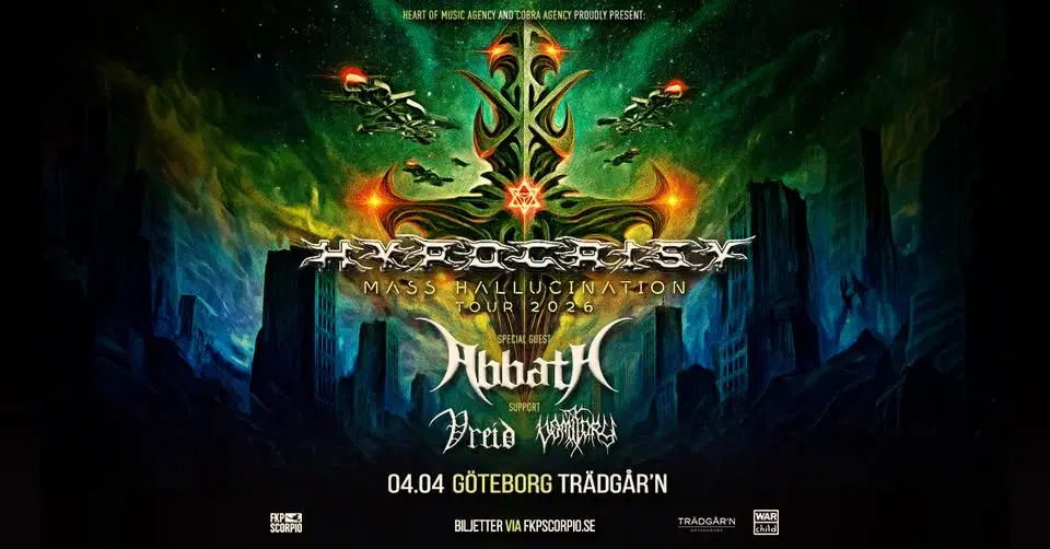 Hypocrisy + Special Guest: Abbath + Support: Vomitory + Vreid | Göteborg