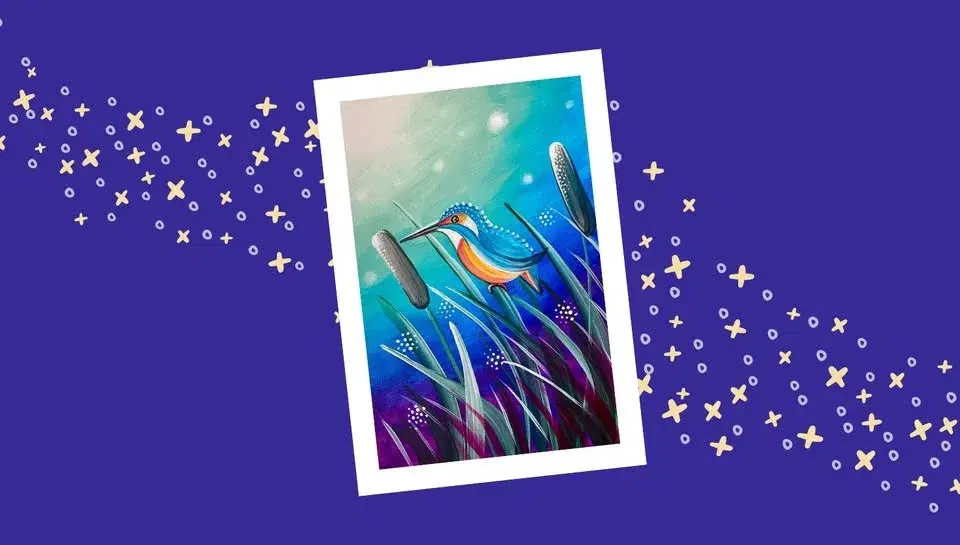 Grown Up Paint Along - Kingfisher