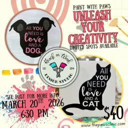 Paint with PAWS Fundraiser @ Knock on Wood