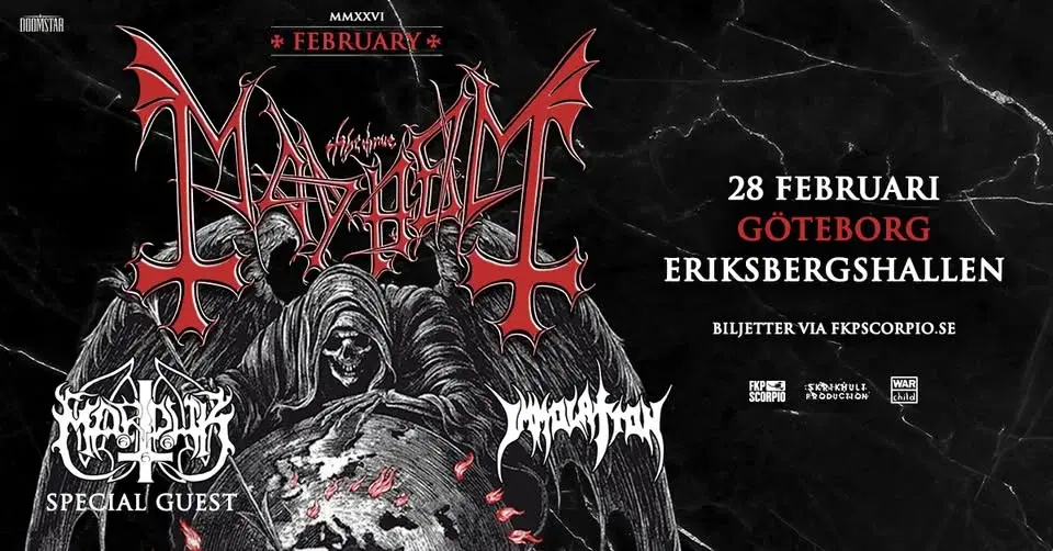 Mayhem + Special Guest: Marduk + Support: Immolation | Göteborg