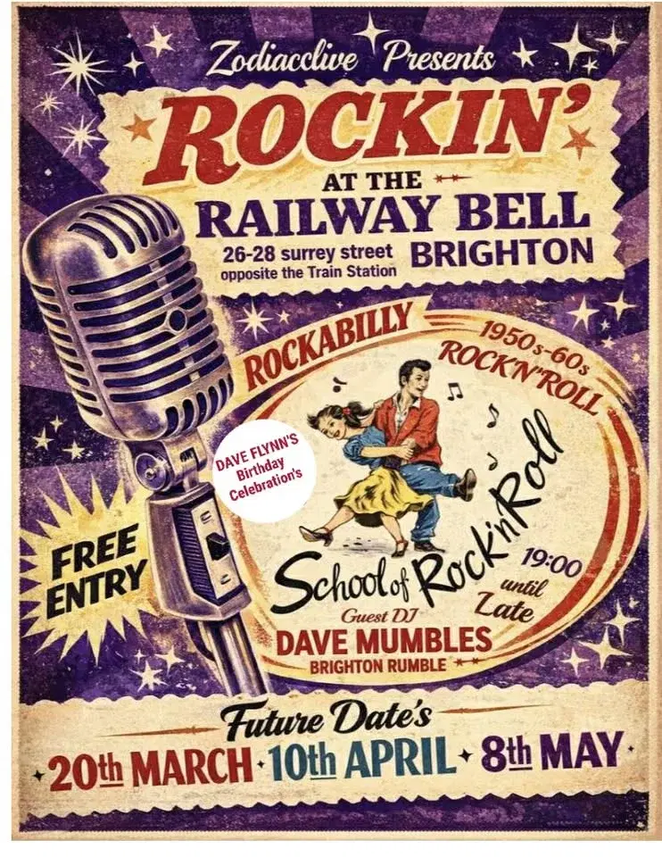 SCHOOL OF ROCK'N'ROLL DAVE FLYNN'S Birthday Celebrations guest DJ Dave mumbles