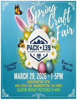 Spring Craft Fair hosted by Warminster Pack 139