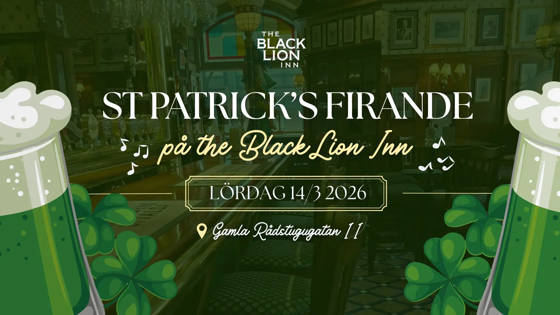 ☘️ST PATRICK'S FIRANDE PÅ BLACK LION☘️