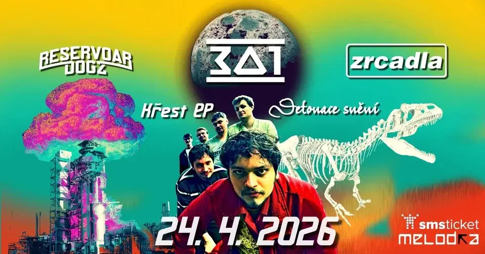 DETONACE SNĚNÍ - křest 301 + Zrcadla + Reservoar Dogz na Melodce!